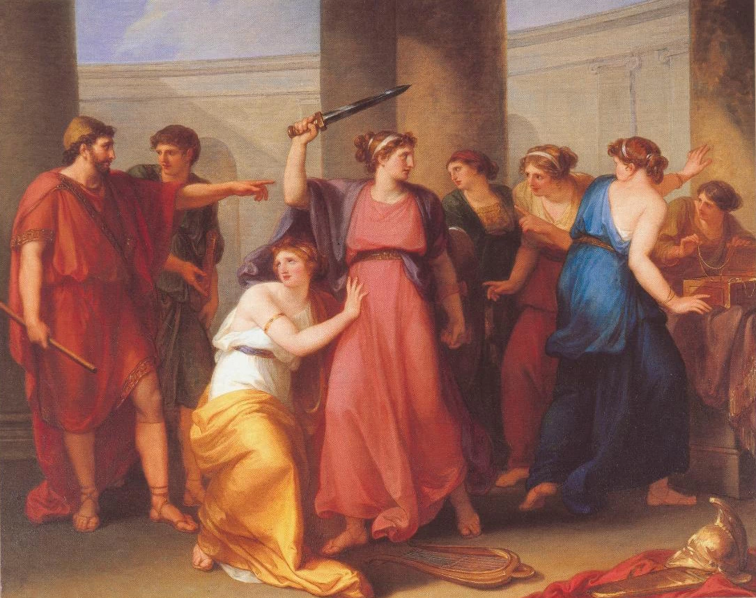 Angelika Kauffmann - Achille scoperto da Ulisse tra le figlie di Licomede